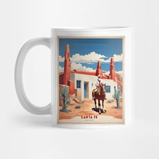 Santa Fe United States of America Tourism Vintage Poster Mug